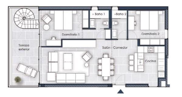 2 sovrum Takvåning till salu i San Jose / Sant Josep de Sa Talaia med pool garage - 1 050 250 € (Ref: 9983138)