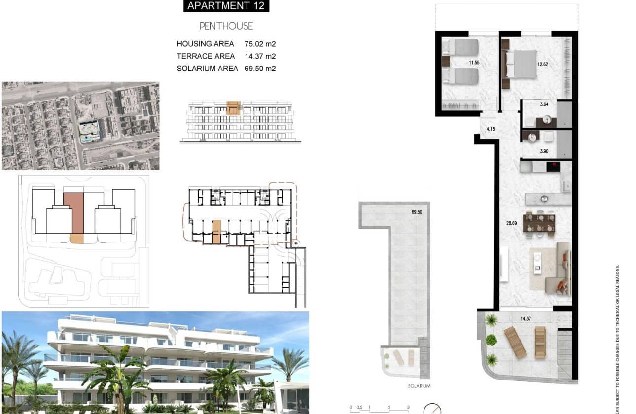 2 soveværelse Penthouse til salg i Orihuela Costa med swimmingpool - € 440.000 (Ref: 8966253)