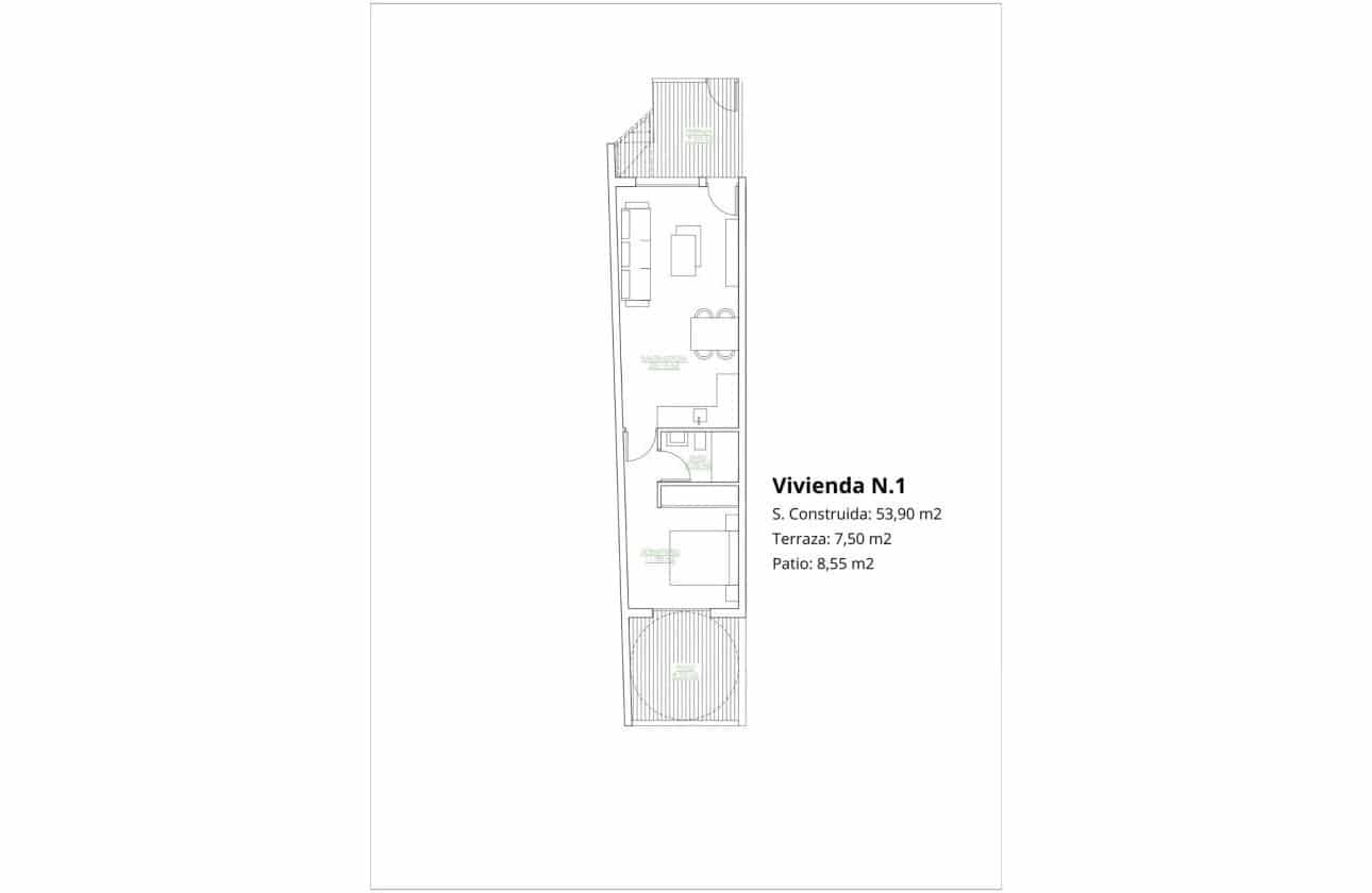 1 soveværelse Bungalow til salg i San Pedro del Pinatar med swimmingpool - € 179.900 (Ref: 9134156)