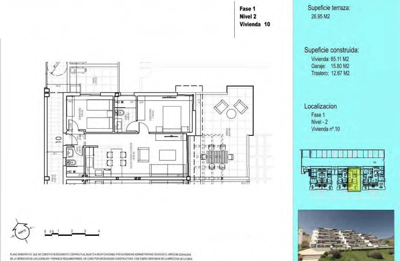 2 soveværelse Lejlighed til salg i Vera med swimmingpool - € 226.800 (Ref: 9429400)
