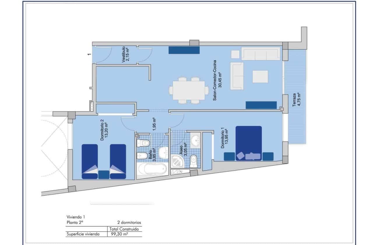 2 Zimmer Apartment zu verkaufen in San Miguel de Salinas mit Pool Garage - 165.000 € (Ref: 9444514)
