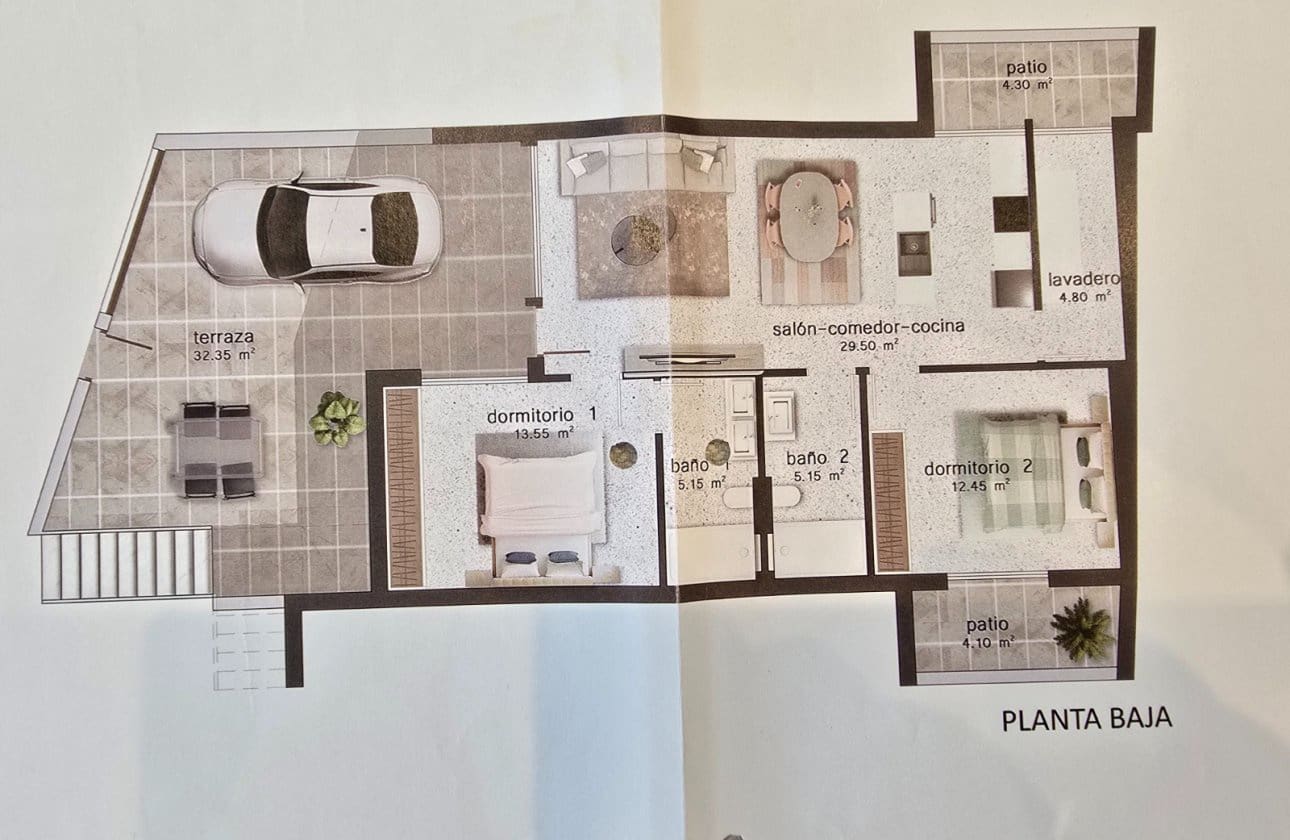 2 makuuhuone Huoneisto myytävänä paikassa Pilar de la Horadada mukana uima-altaan - 279 000 € (Ref: 9627509)