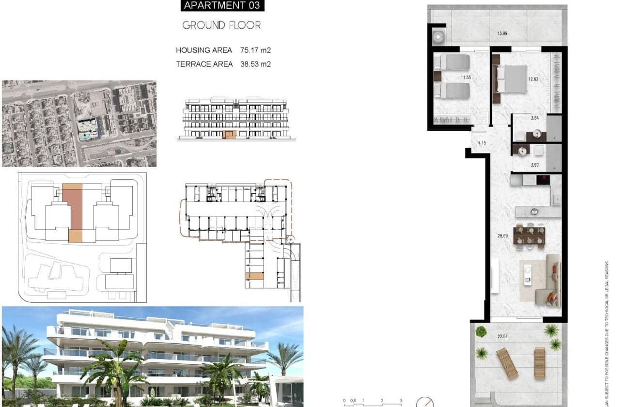 2 Zimmer Apartment zu verkaufen in Orihuela Costa mit Pool - 390.000 € (Ref: 9948380)