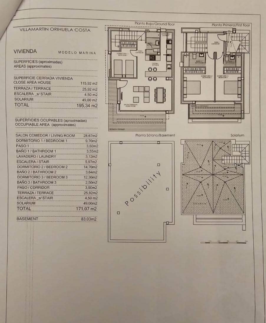 3 quarto Moradia para venda em Orihuela Costa com piscina - 450 000 € (Ref: 9486445)