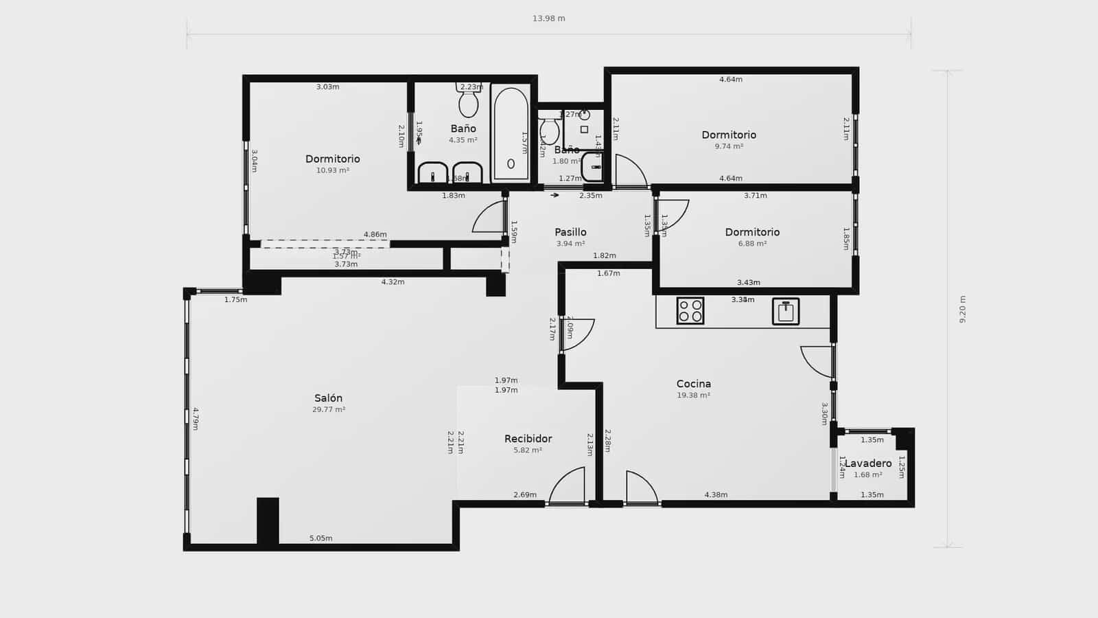 3 sovrum Lägenhet att hyra i Barcelona stad med pool garage - 2 950 € (Ref: 10007481)