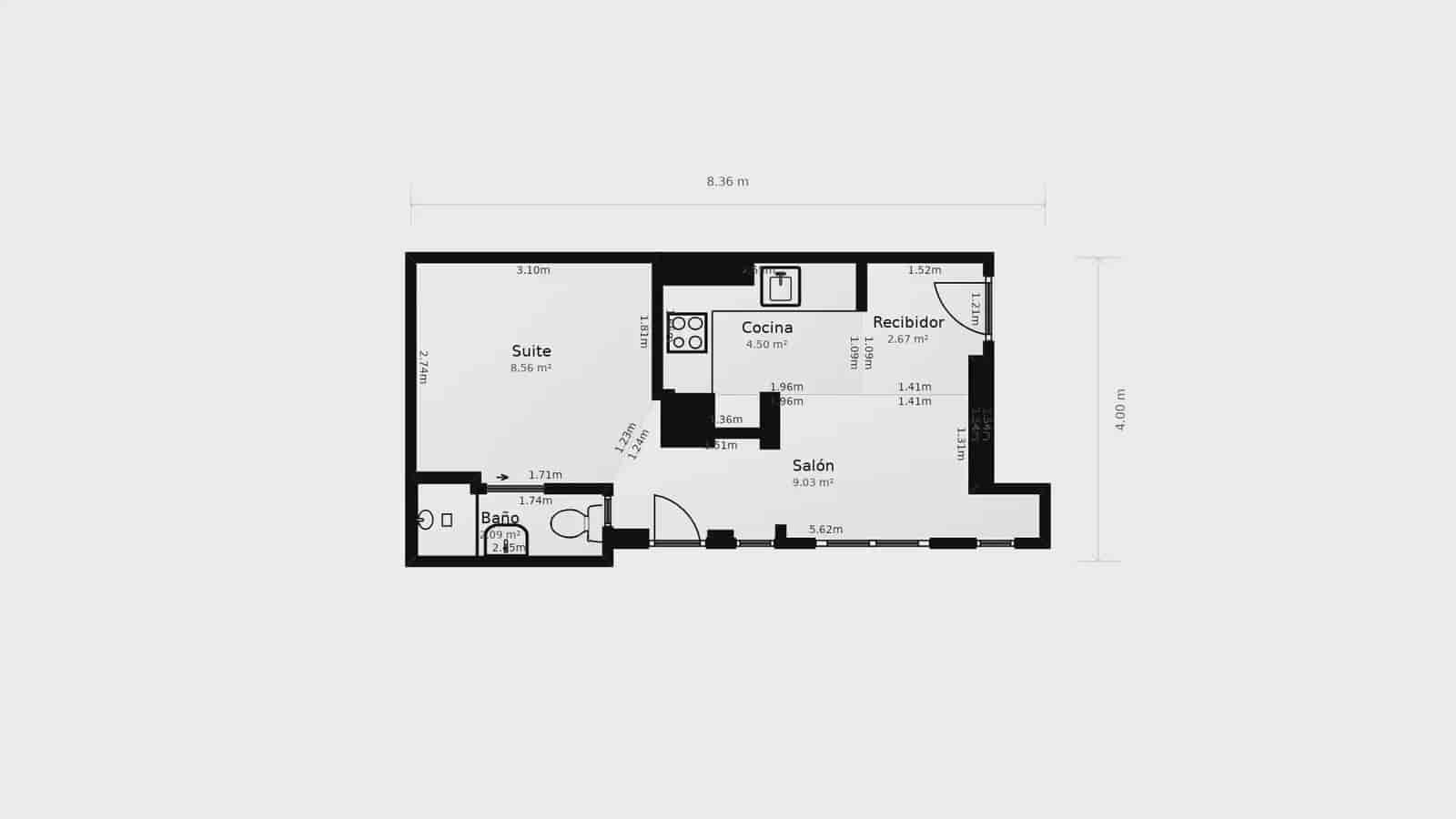 1 bedroom Flat for rent in Madrid city - € 1,250 (Ref: 10048082)