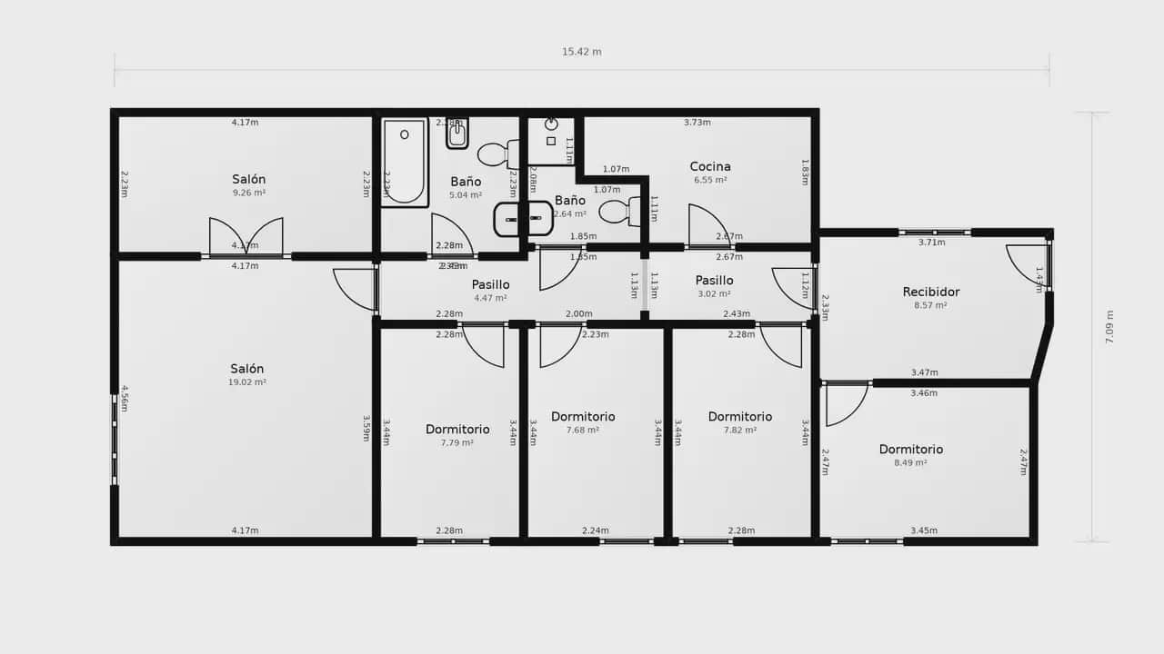5 camera da letto Appartamento da affittare in Barcelona citta - 1.943 € (Rif: 10093840)