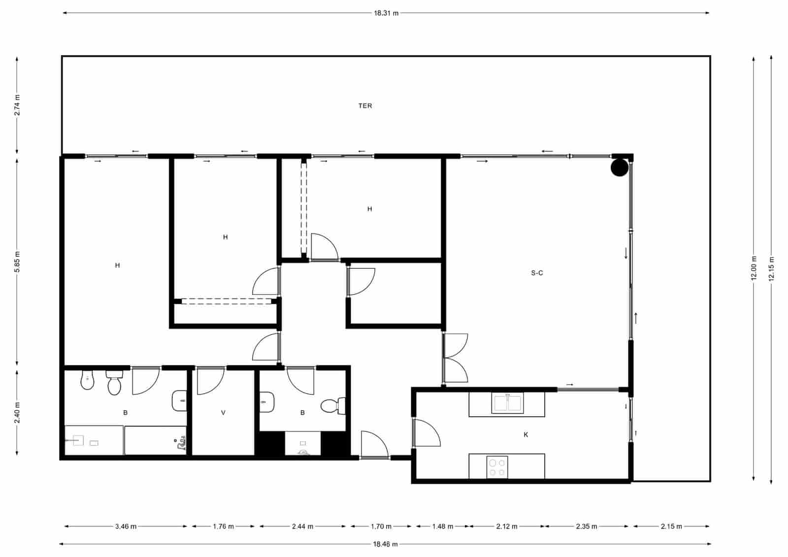 3 soveværelse Lejlighed til salg i Barcelona by med swimmingpool garage - € 1.690.000 (Ref: 8585227)