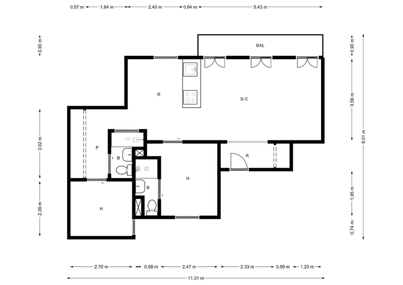 2 sovrum Lägenhet att hyra i Madrid stad - 2 400 € (Ref: 9051678)