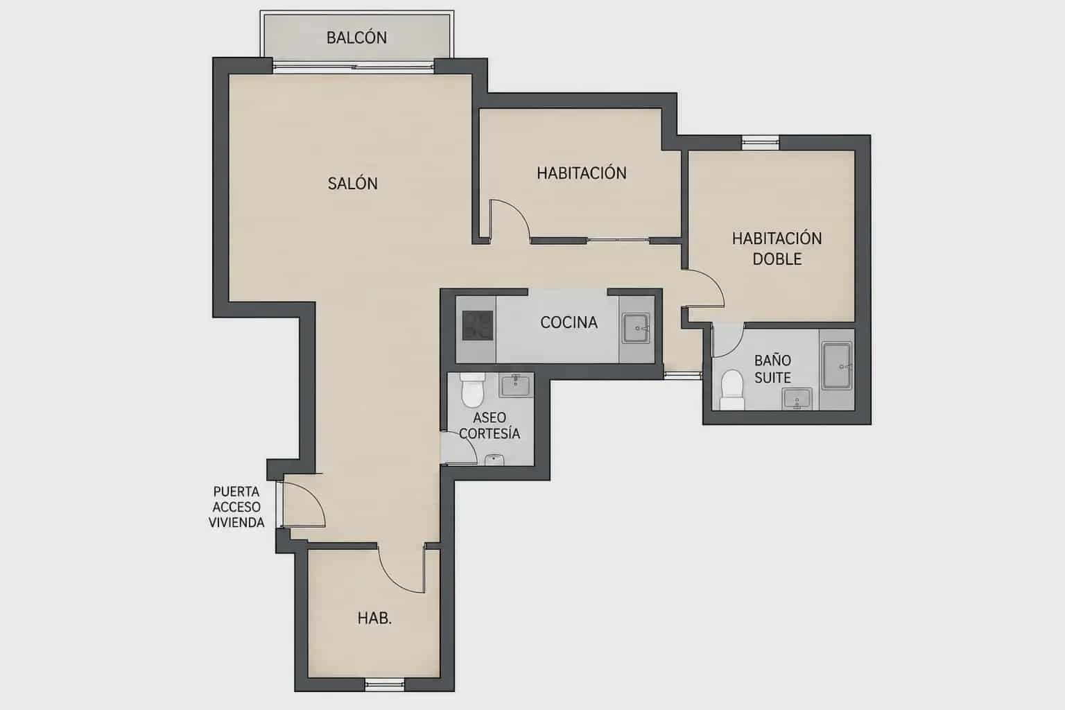 3 quarto Apartamento para arrendar em Barcelona cidade com garagem - 1 600 € (Ref: 9058643)