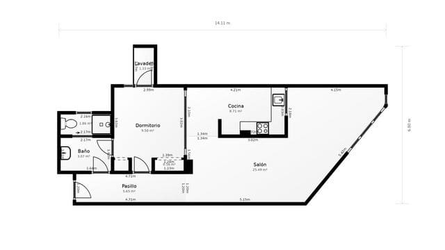 1 soveværelse Lejlighed til salg i Barcelona by med garage - € 496.000 (Ref: 9115564)