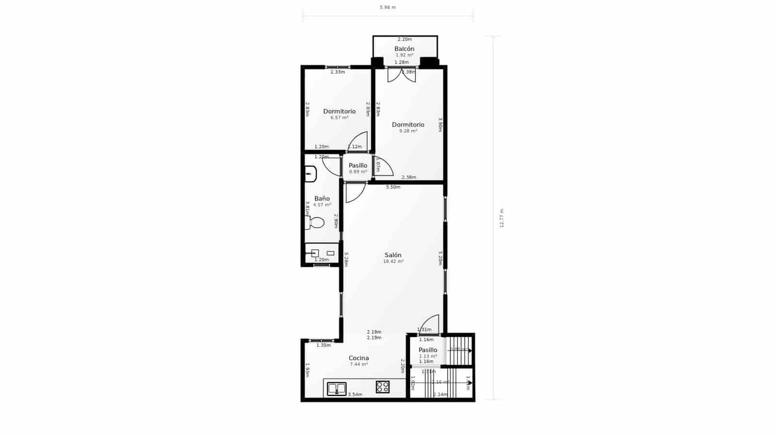 2 chambre Penthouse à vendre à Barcelone ville - 335 000 € (Ref: 9353986)