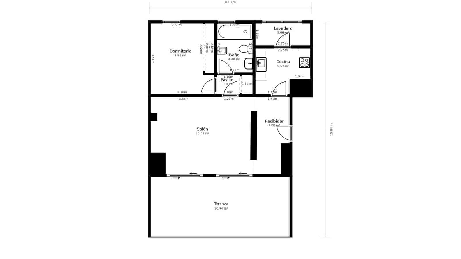 1 makuuhuone Kattohuoneisto vuokrattavana paikassa Madrid kaupunki mukana uima-altaan 
autotalli - 1 250 € (Ref: 9386035)