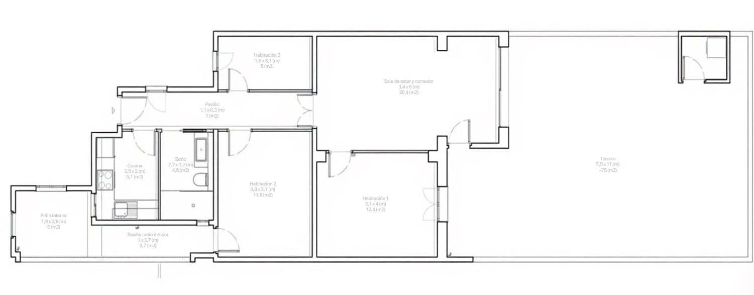 3 soverom Leilighet til salgs i Barcelona by - € 550 000 (Ref: 9406923)