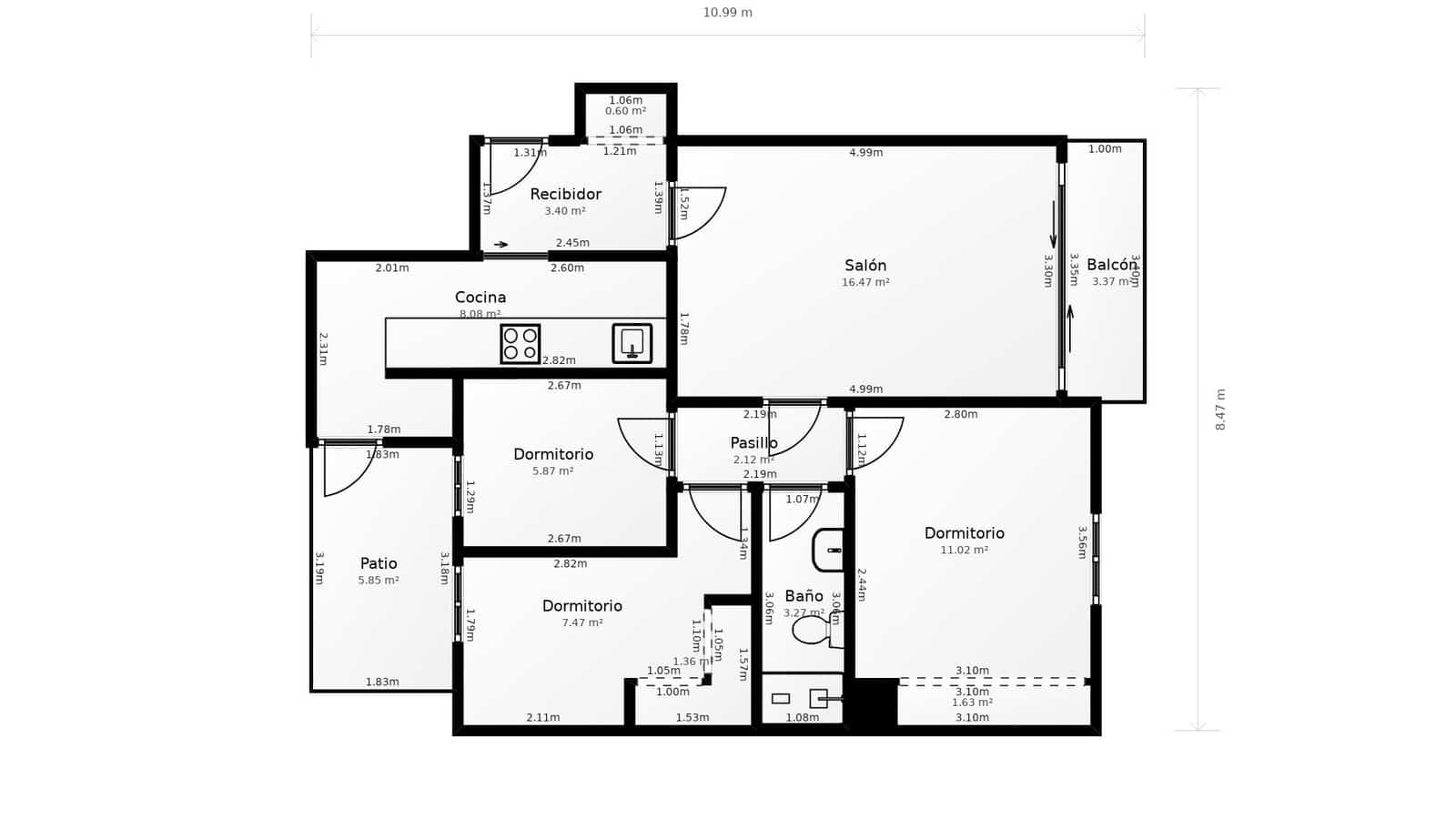 3 soveværelse Lejlighed til salg i Barcelona by - € 435.000 (Ref: 9451524)