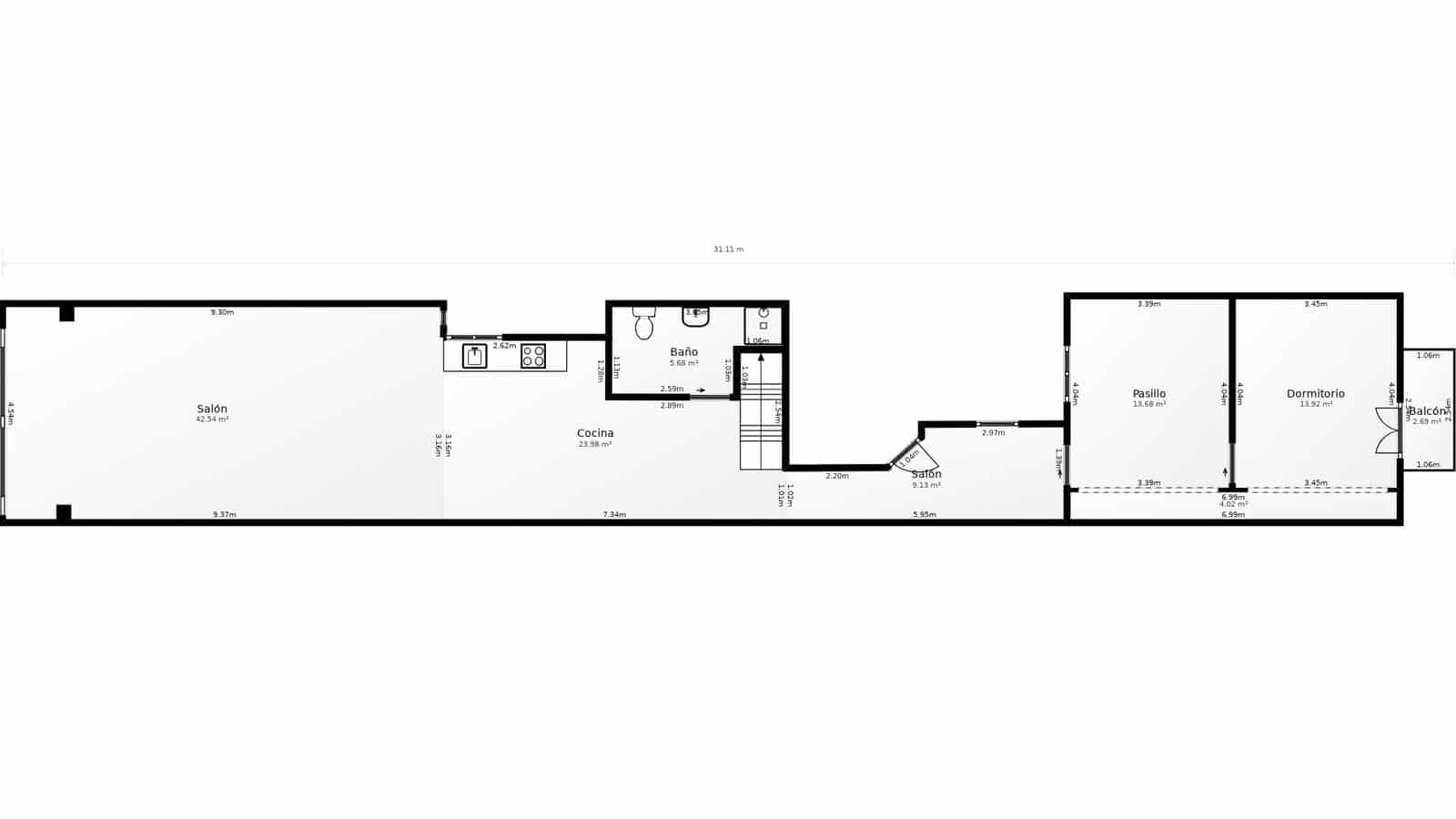 3 soveværelse Lejlighed til salg i Barcelona by - € 680.000 (Ref: 9462849)