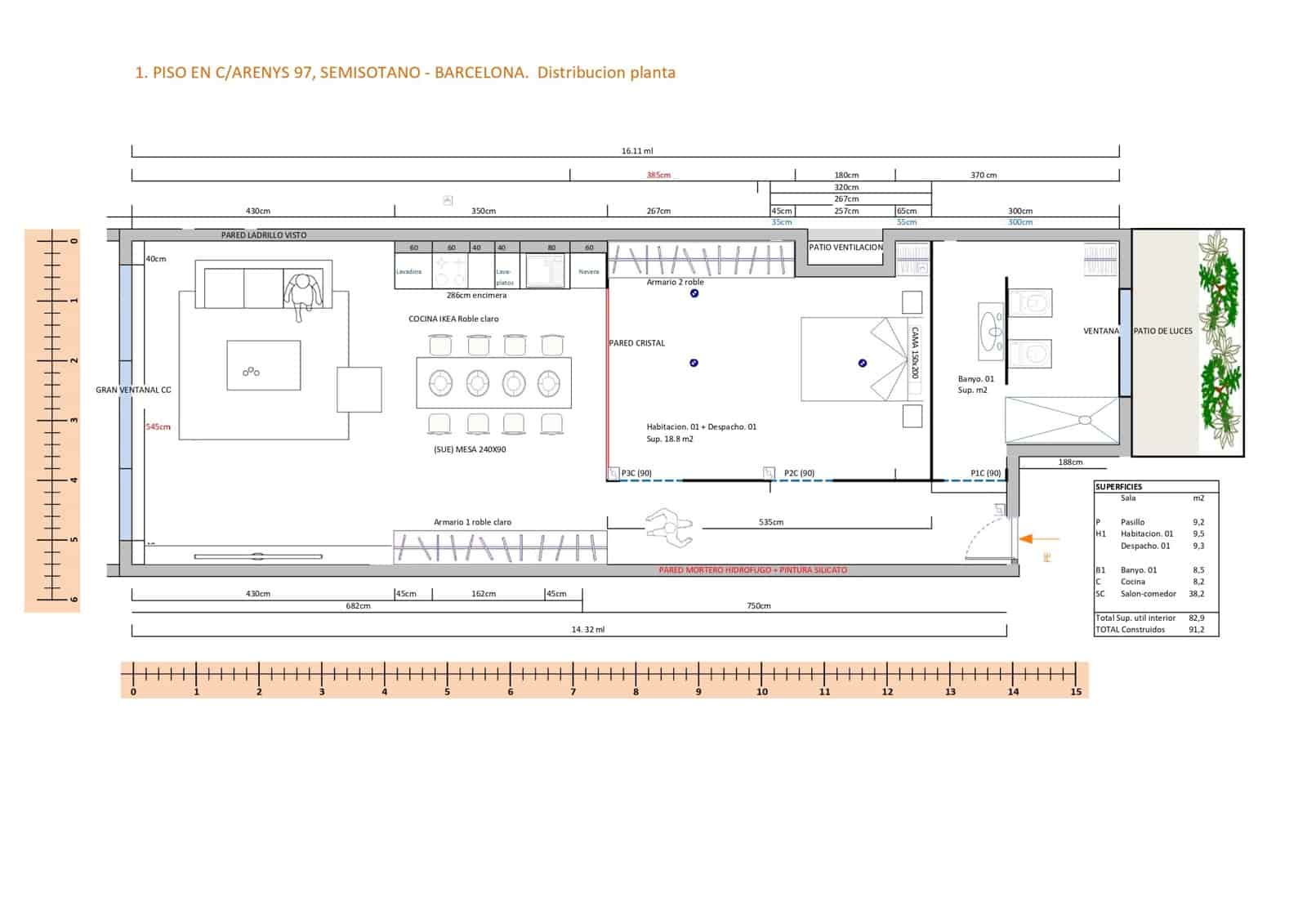 2 bedroom Flat for sale in Barcelona city - € 310,000 (Ref: 9500632)