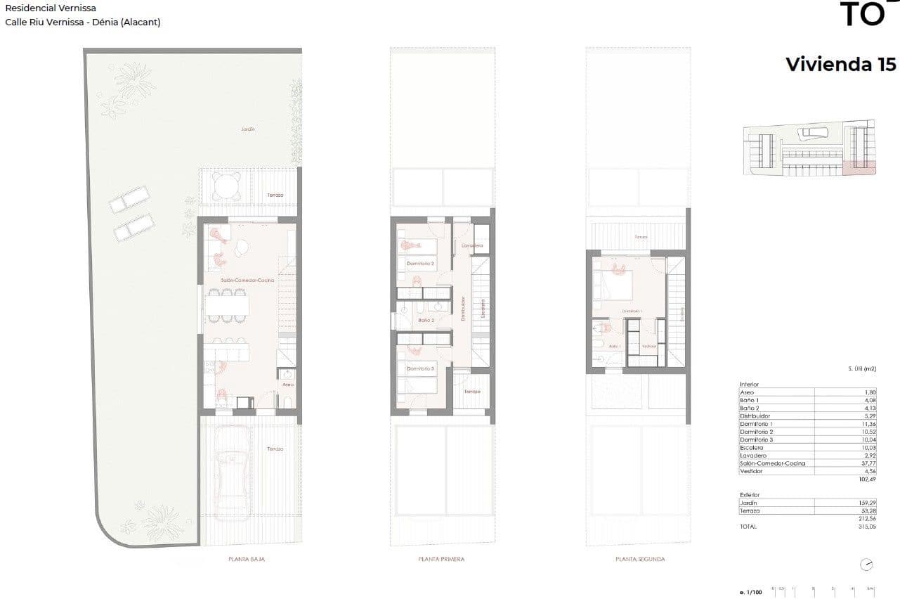 3 makuuhuone Omakotitalo myytävänä paikassa Denia mukana uima-altaan 
autotalli - 475 000 € (Ref: 9523641)