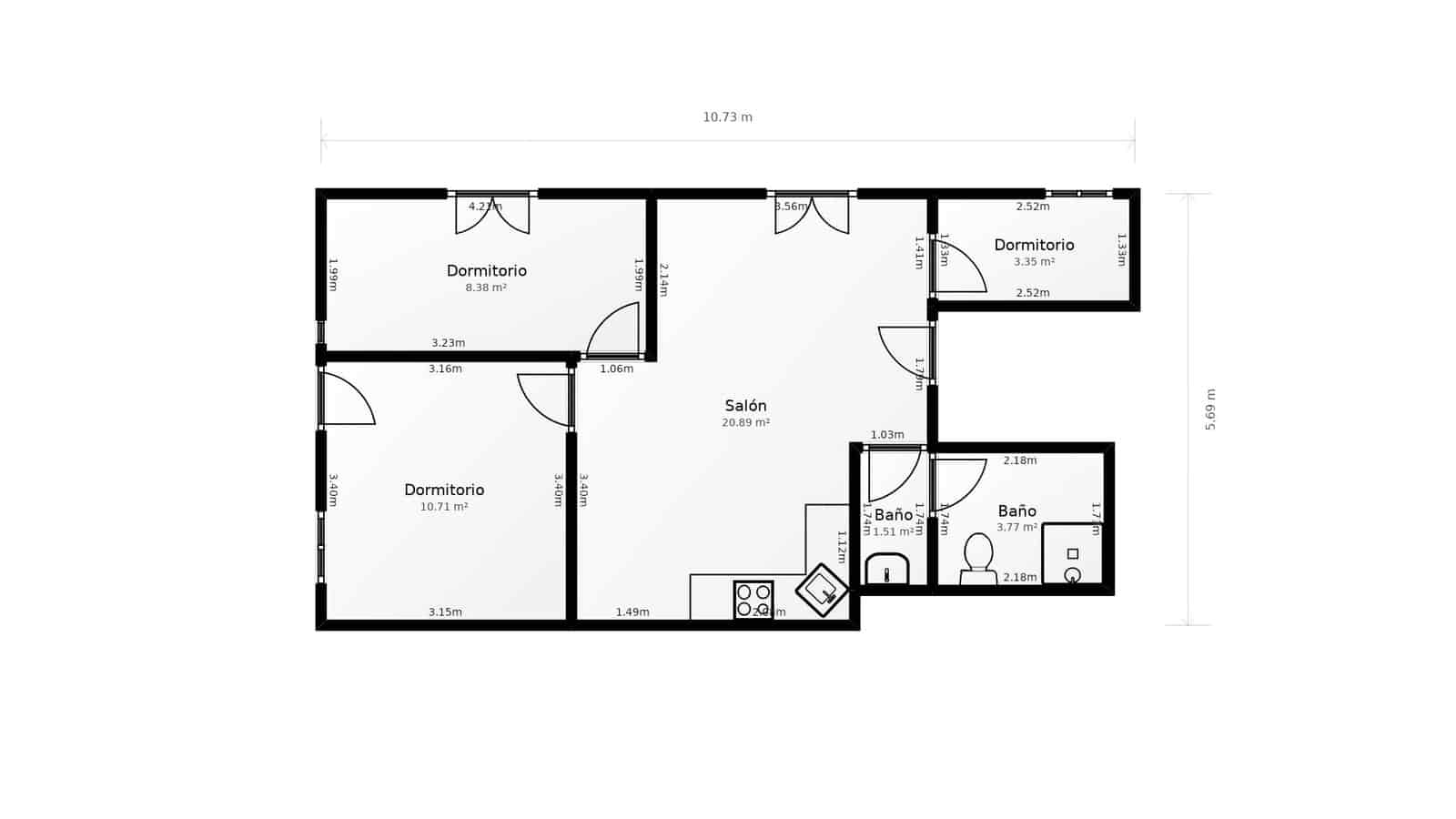 3 quarto Apartamento para venda em Barcelona cidade - 329 000 € (Ref: 9525302)