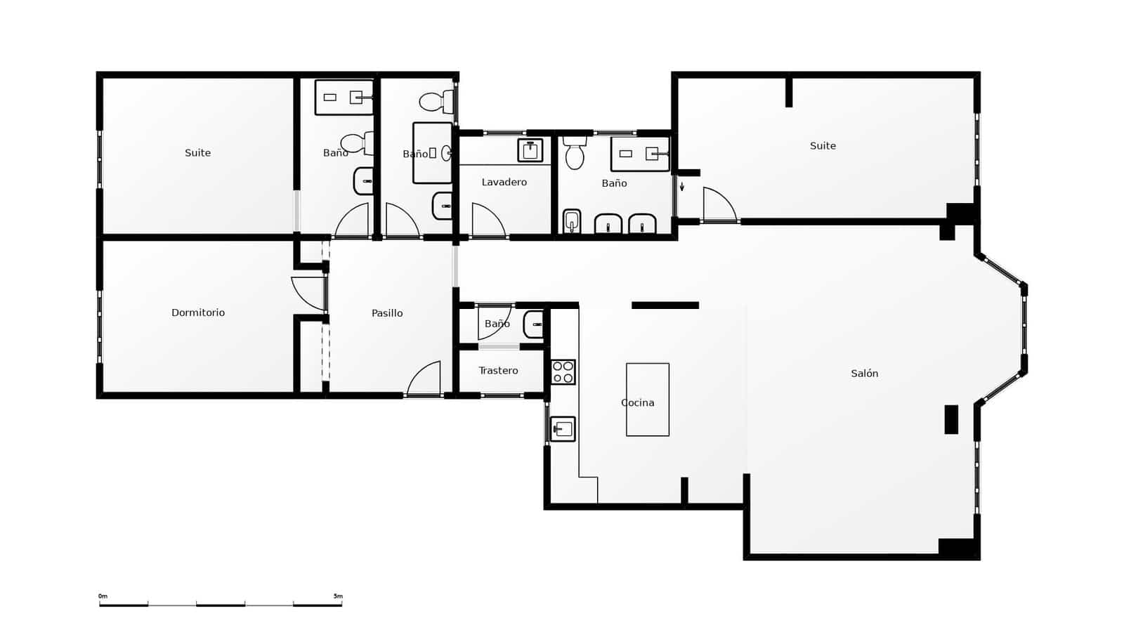 Appartement de 3 chambres à louer à Barcelone ville - 4 490 € (Ref: 9611914)