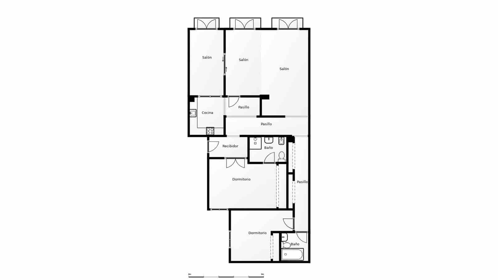 2 soverom Leilighet til leie i Madrid by - € 4 400 (Ref: 9611915)