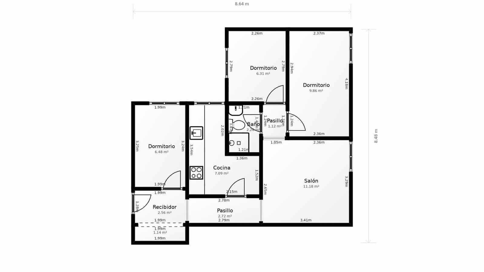 3 bedroom Flat for sale in Santa Coloma de Gramenet - € 210,000 (Ref: 9618711)