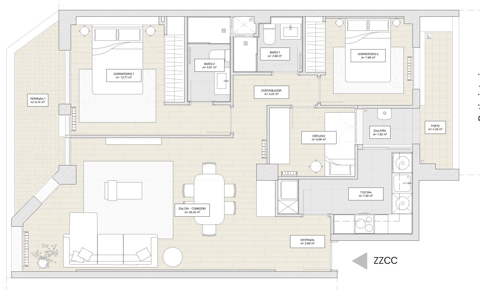 3 soverom Leilighet til salgs i Barcelona by - € 520 000 (Ref: 9677911)