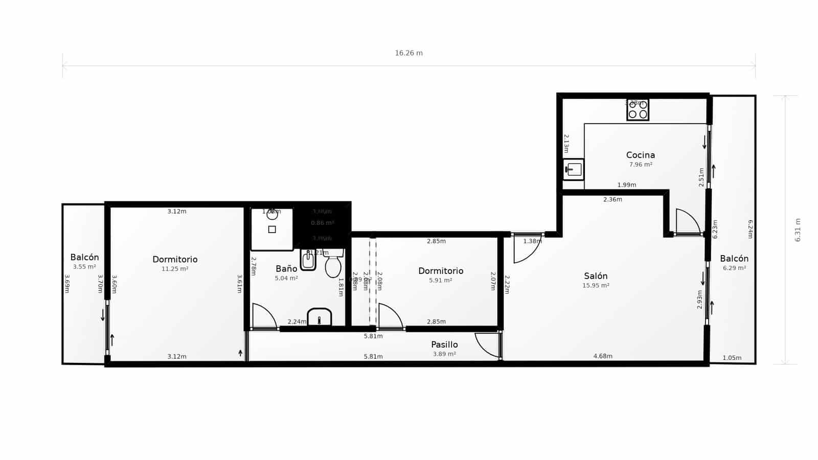 2 camera da letto Appartamento in vendita in Barcelona citta - 359.000 € (Rif: 9679152)