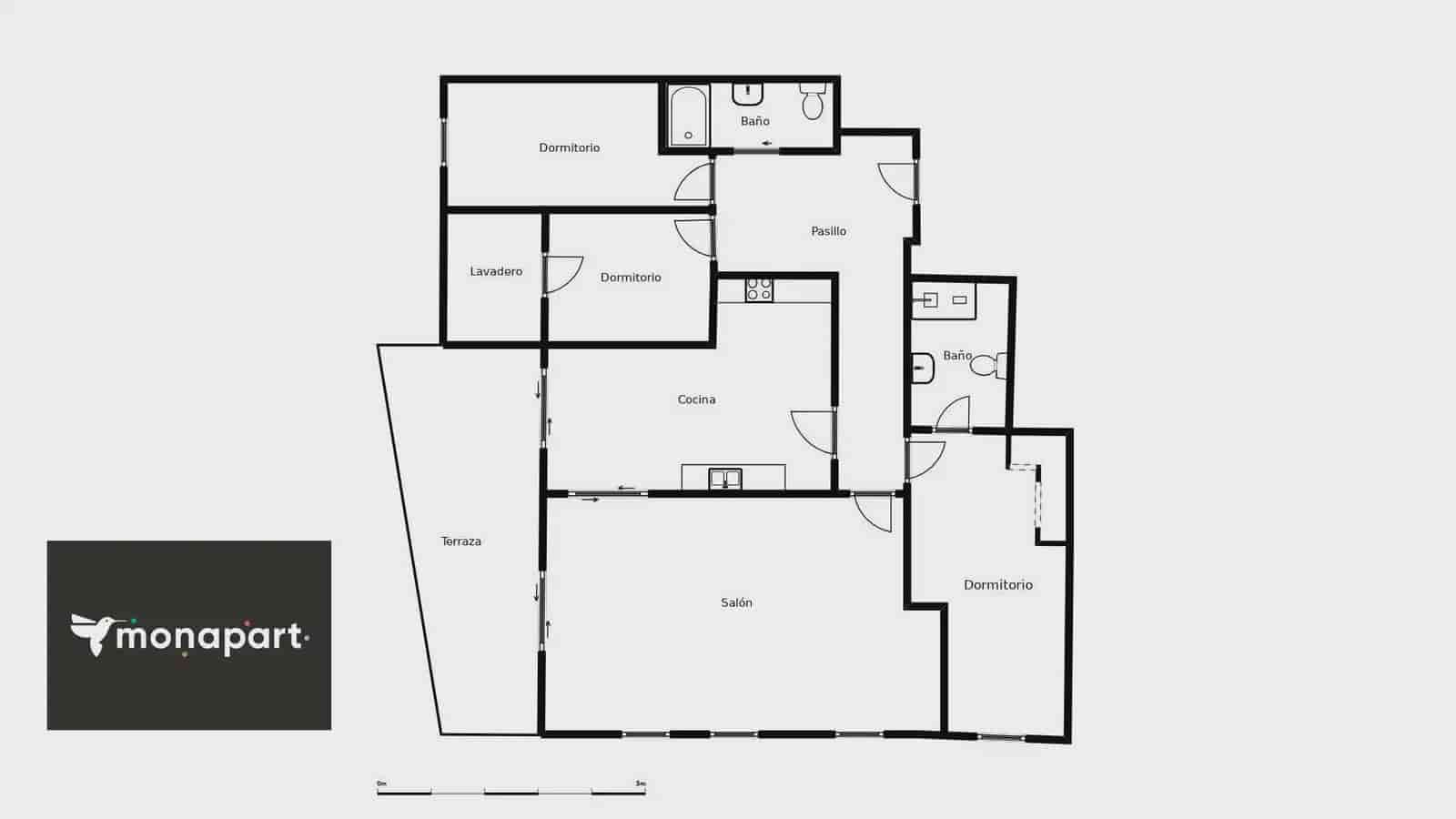3 quarto Apartamento para arrendar em Girona cidade com garagem - 1 195 € (Ref: 9751103)