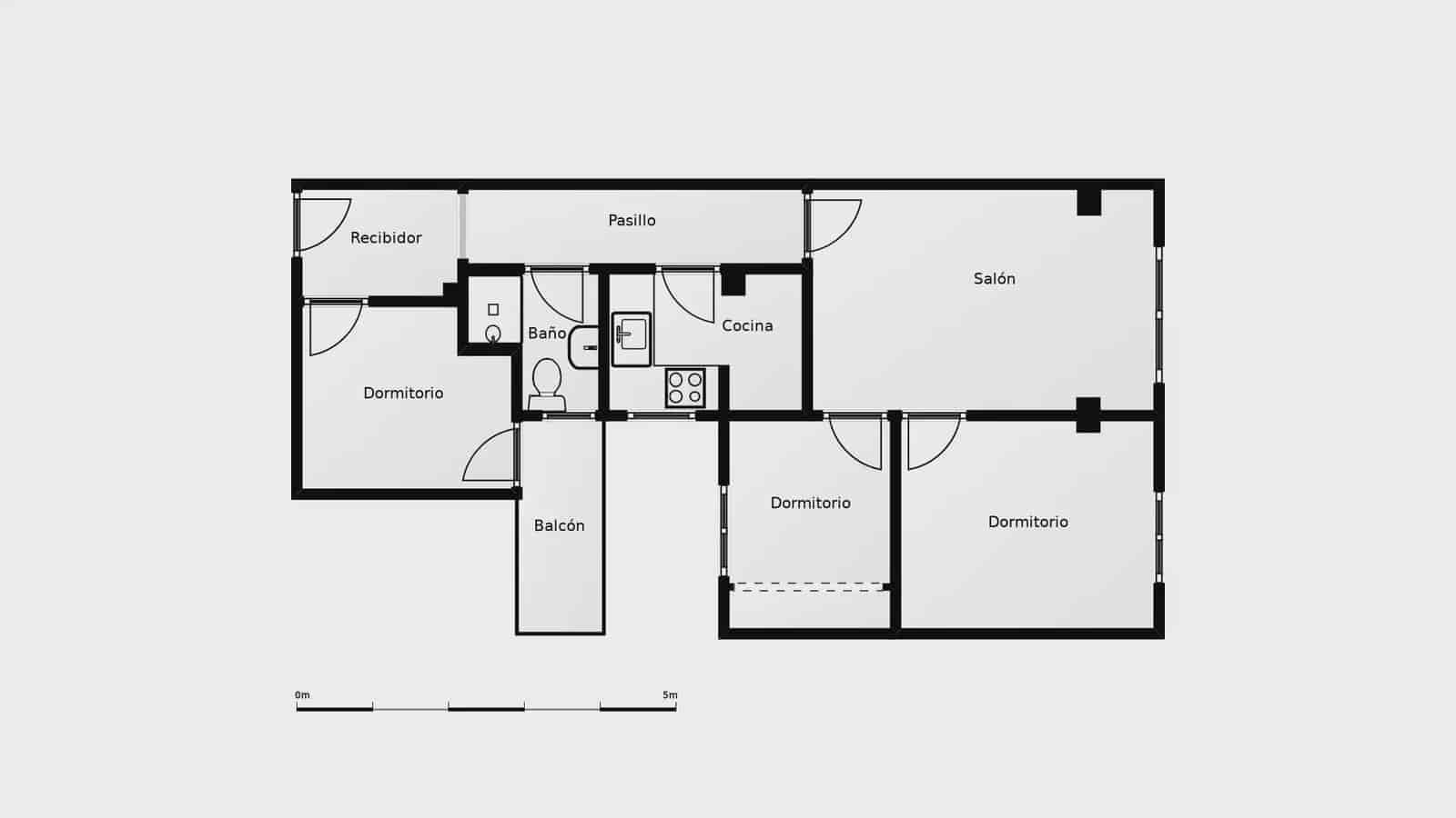 3 slaapkamer Flat te huur in Barcelona stad - € 913 (Ref: 9782360)