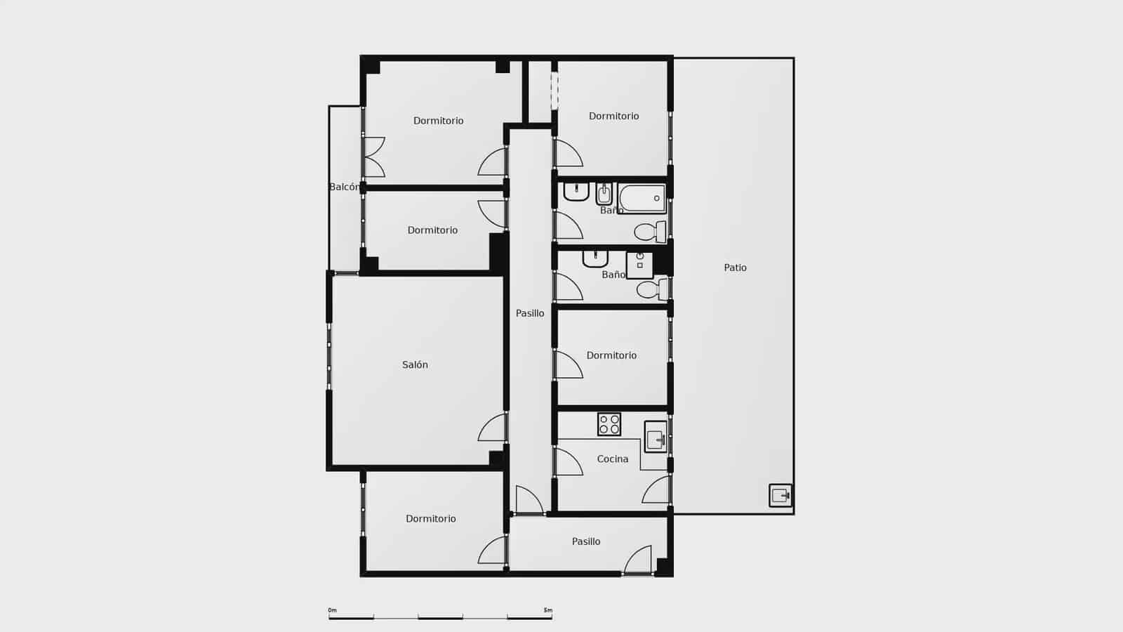 5 sypialnia Mieszkanie na sprzedaż w Miasto Walencja - 298 000 € (Ref: 9793672)