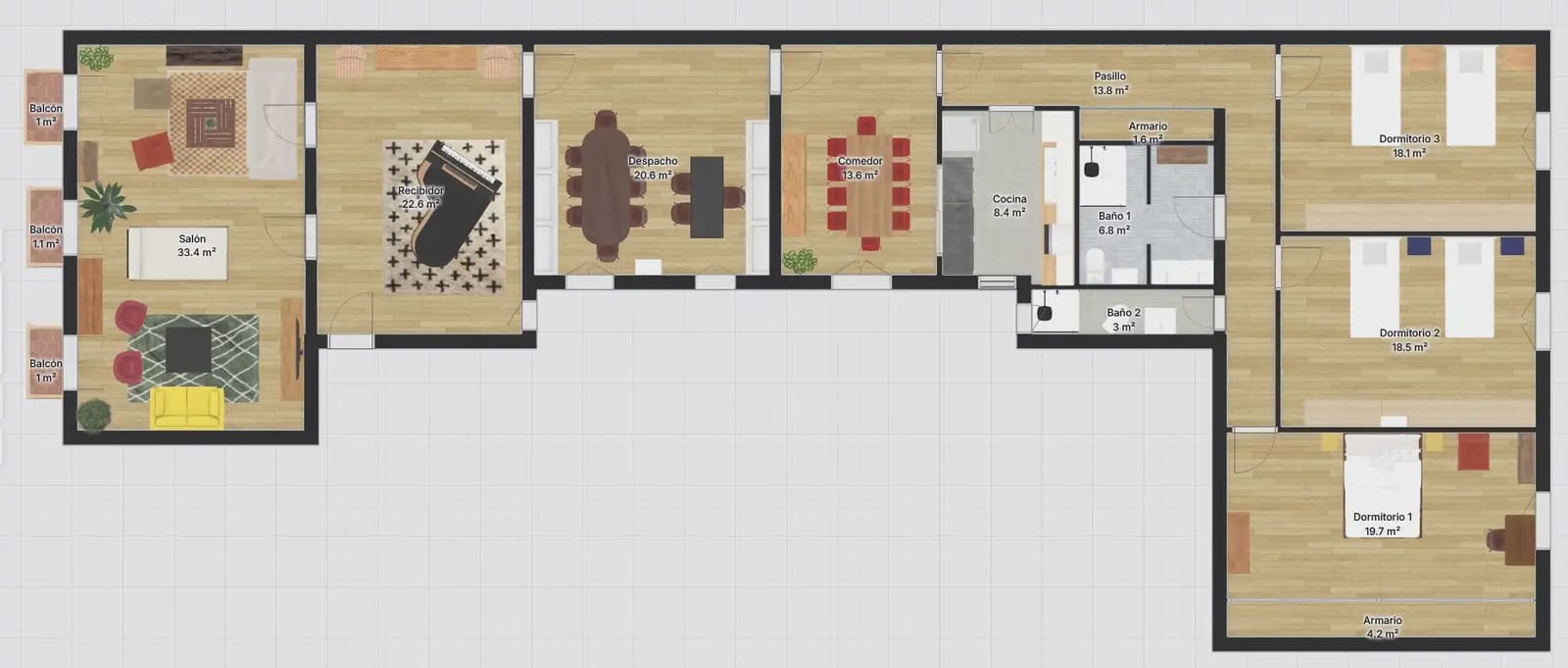 4 chambre Appartement à vendre à Madrid ville - 1 950 000 € (Ref: 9797997)