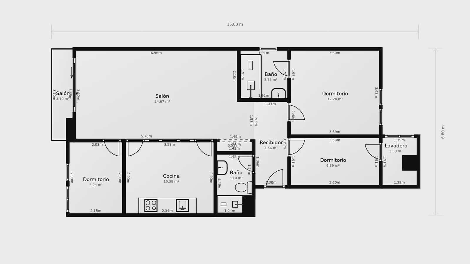 3 slaapkamer Flat te koop in Barcelona stad met garage - € 798.000 (Ref: 9877471)