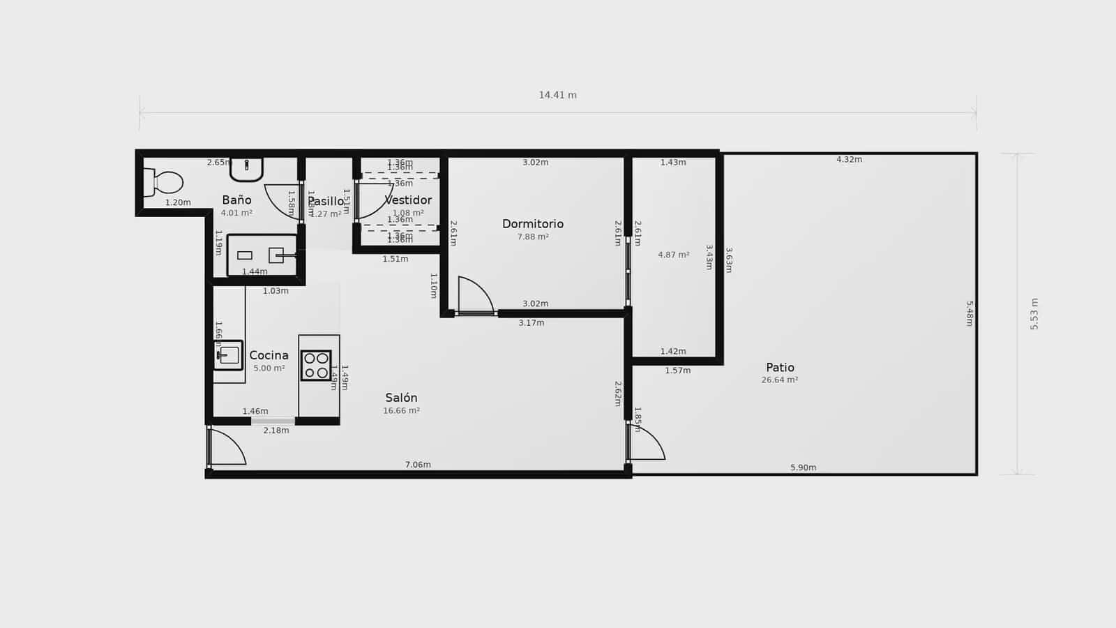 1 sypialnia Mieszkanie na sprzedaż w Miasto Barcelona - 330 000 € (Ref: 9890689)