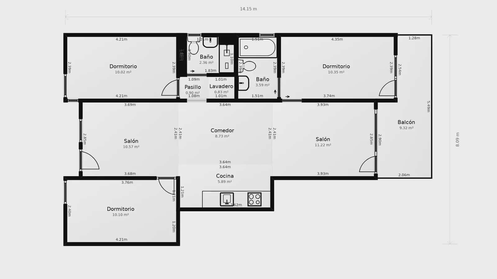 3 Zimmer Wohnung zu verkaufen in Dosrius mit Pool Garage - 359.000 € (Ref: 9902484)