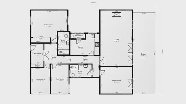 4 bedroom Penthouse for rent in Barcelona city with garage - € 2,359 (Ref: 9961994)