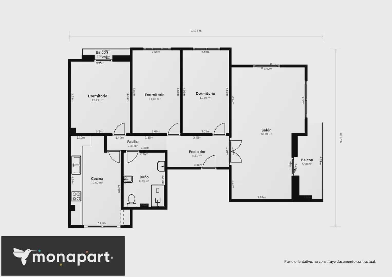 3 chambre Appartement à vendre à Valence ville - 389 000 € (Ref: 9996324)