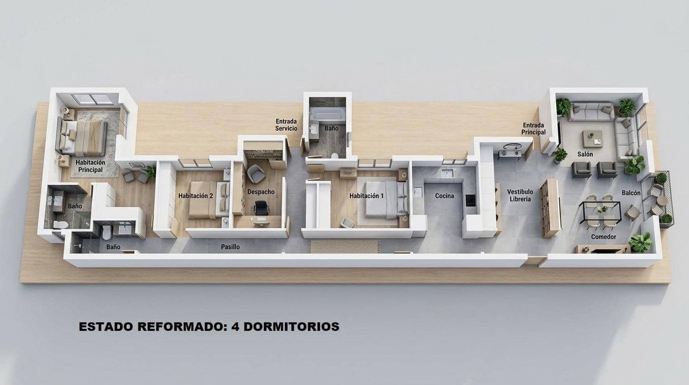 4 bedroom Flat for sale in Madrid city with garage - € 1,565,000 (Ref: 10072787)