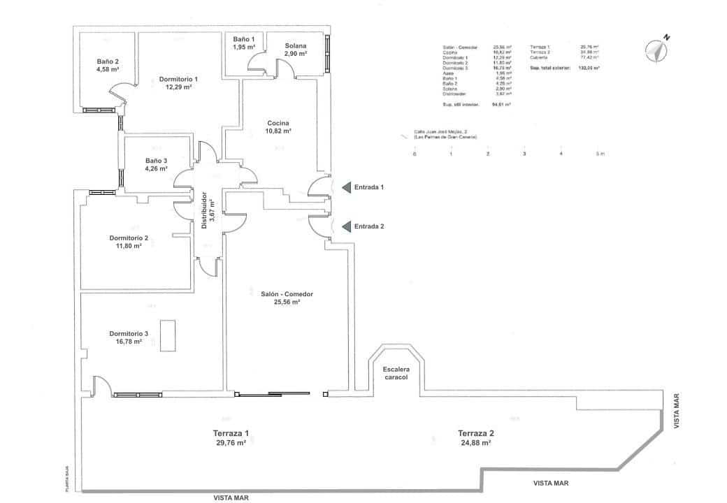 3 soverom Penthouse til salgs i Las Palmas de Gran Canaria - € 499 000 (Ref: 9001719)