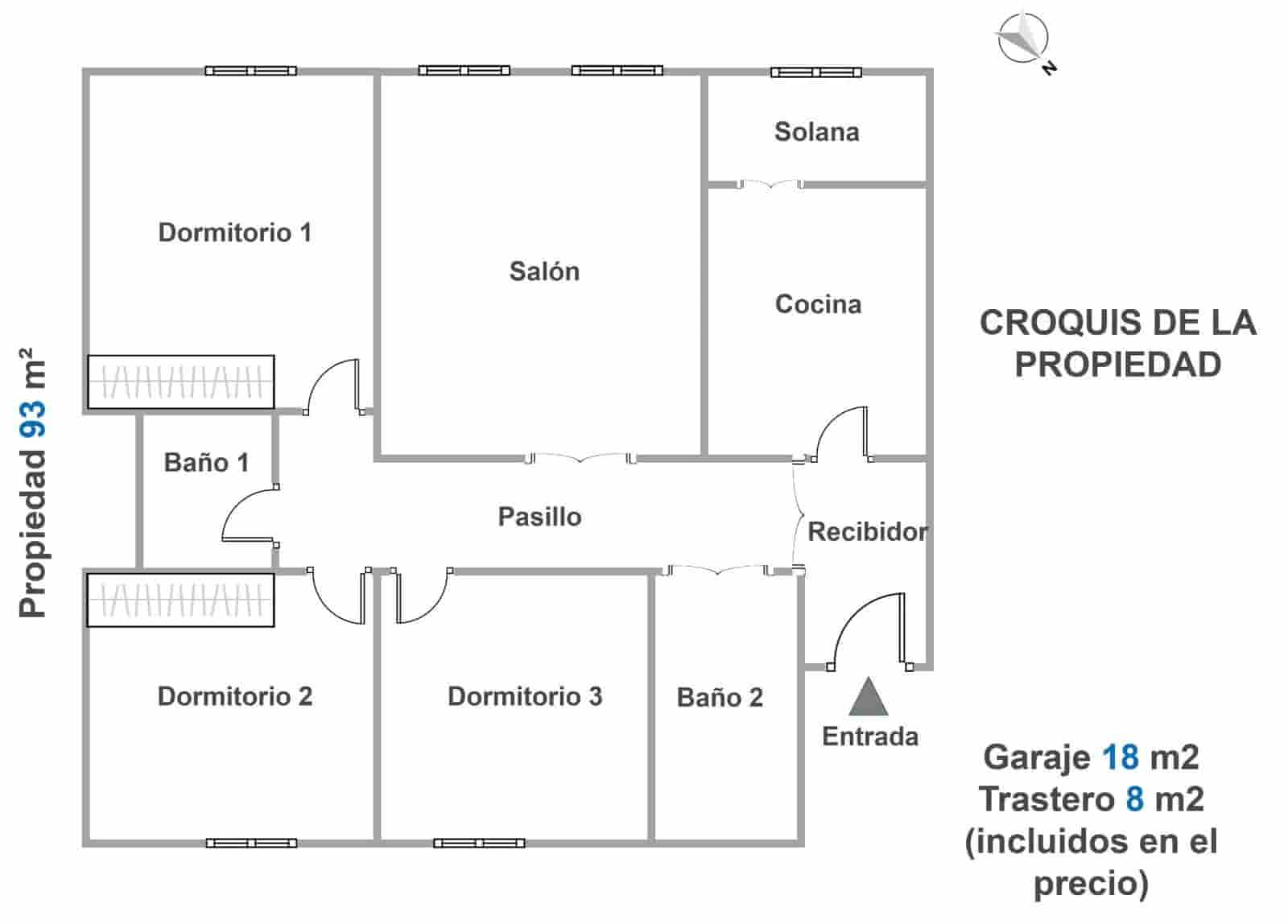 3 slaapkamer Flat te koop in Telde met garage - € 179.000 (Ref: 9637641)