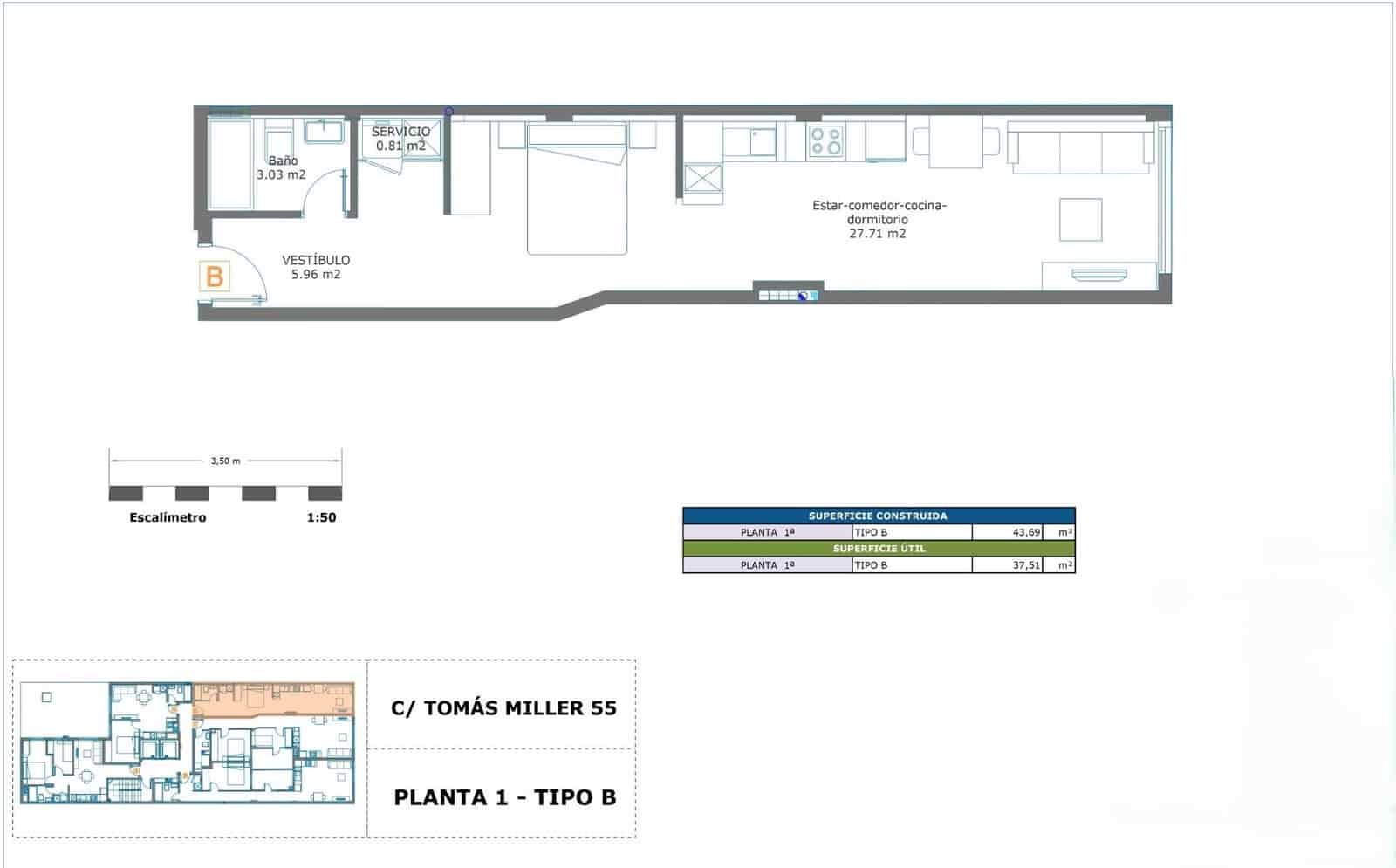 Apartamento de 1 habitación en Las Palmas de Gran Canaria en venta - 200.000 € (Ref: 9818272)