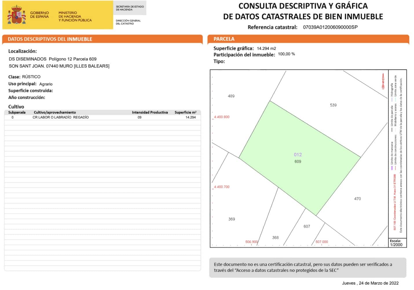 Grond te koop in Muro - € 250.000 (Ref: 7699042)