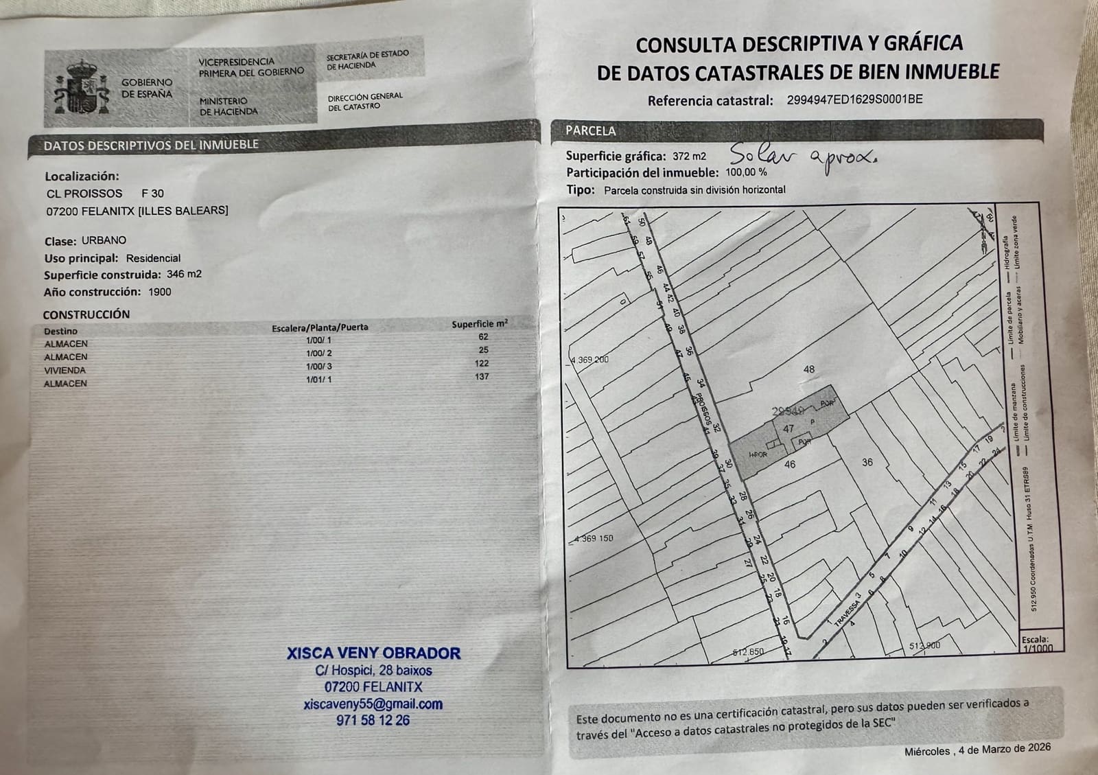 5 bedroom Townhouse for sale in Felanitx - € 375,000 (Ref: 9793559)