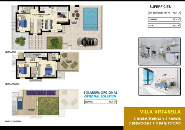3 makuuhuone Huvila myytävänä paikassa Jacarilla mukana uima-altaan - 395 000 € (Ref: 10075453)