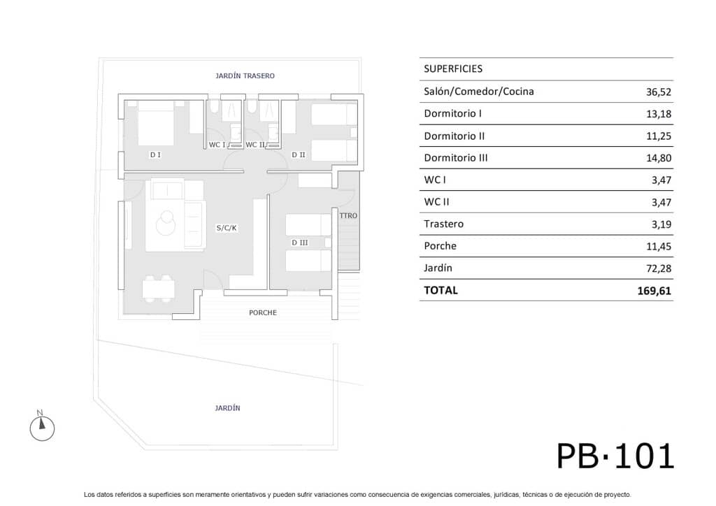 2 sovrum Takvåning till salu i San Miguel de Salinas med pool garage - 219 900 € (Ref: 10119020)