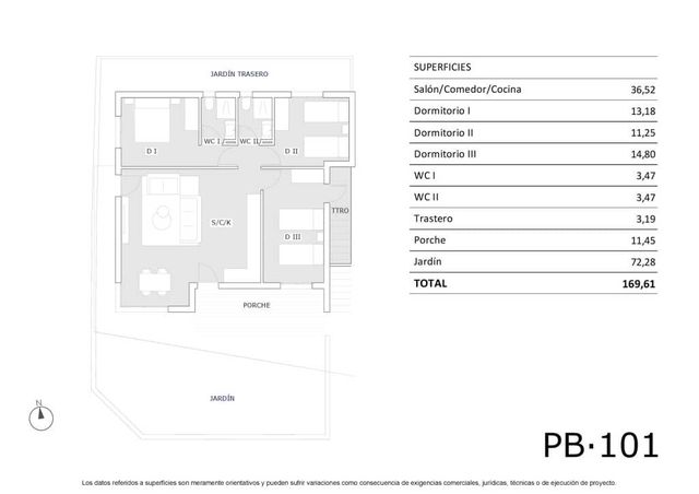 2 Zimmer Penthouse zu verkaufen in San Miguel de Salinas mit Pool Garage - 219.900 € (Ref: 10119020)