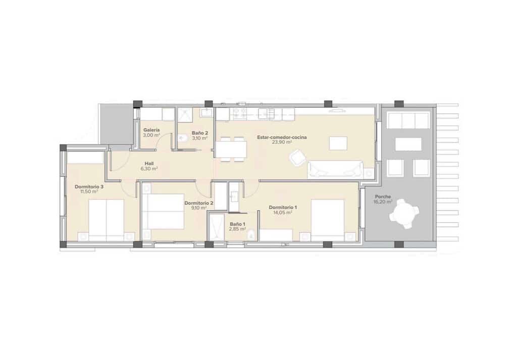 3 sypialnia Apartament na sprzedaż w Vera z basenem garażem - 270 500 € (Ref: 10128244)