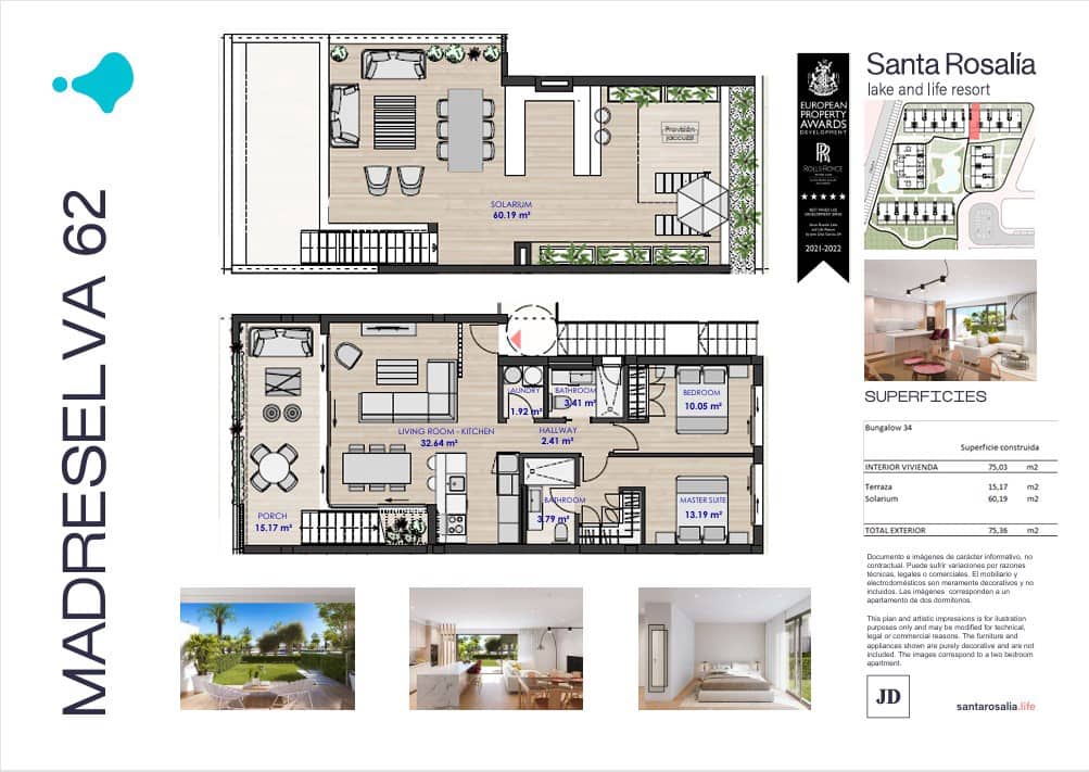 2 camera da letto Bungalow in vendita in Torre-Pacheco con piscina - 349.900 € (Rif: 8752072)