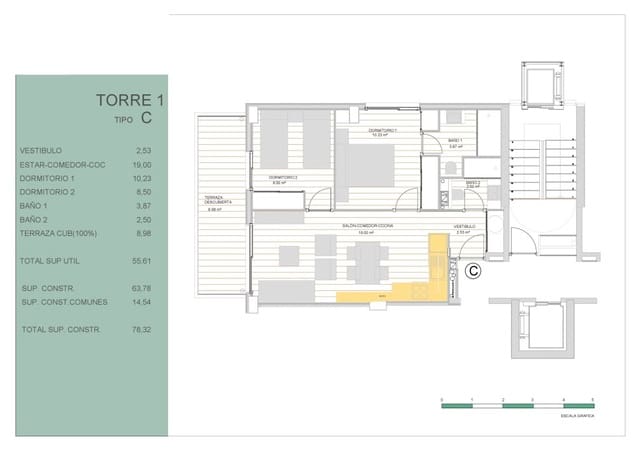 2 chambre Appartement à vendre à Guardamar del Segura avec piscine - 245 000 € (Ref: 9461802)