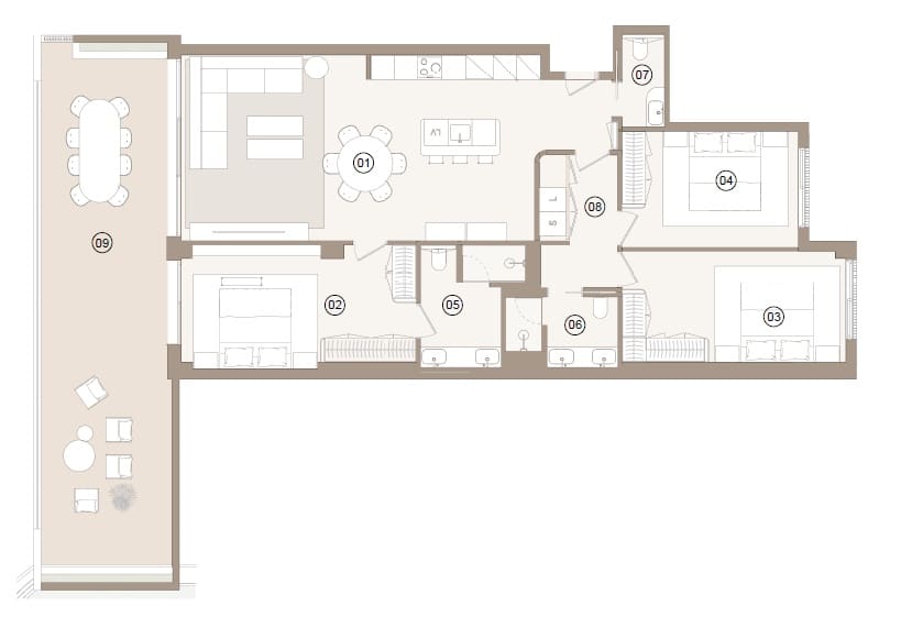 3 slaapkamer Flat te koop in Las Colinas Golf met zwembad garage - € 615.000 (Ref: 10060855)
